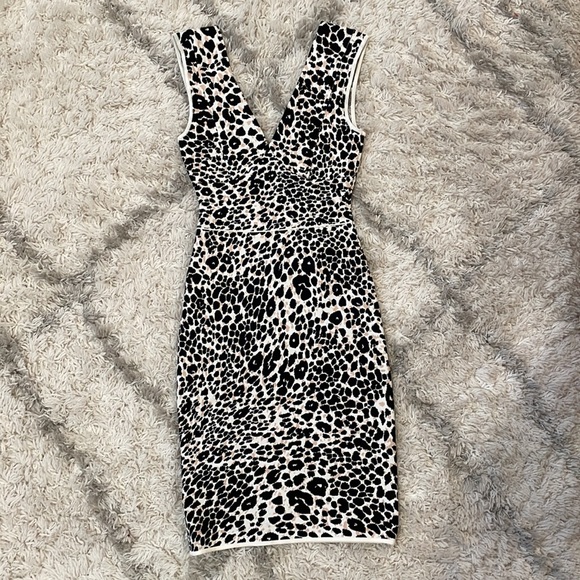 Leopard Print Body con Dress - Picture 4 of 6